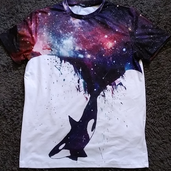 A Whale Under Galaxy T-Shirt Unisex - Picture 2 of 4
